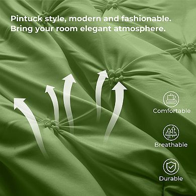 Unikome Cozy All-season Comforter-pinch Pleat Design Down-alternative Comforter Set