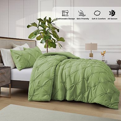 Unikome Cozy All-season Comforter-pinch Pleat Design Down-alternative Comforter Set