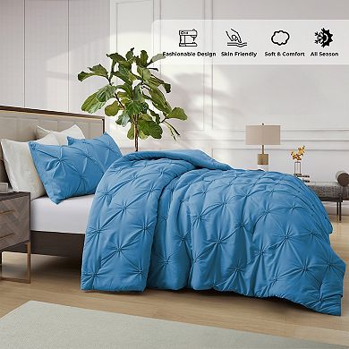 Unikome Premium Soft Bedding Set All Season Pinch Pleat Down-alternative Comforter Set