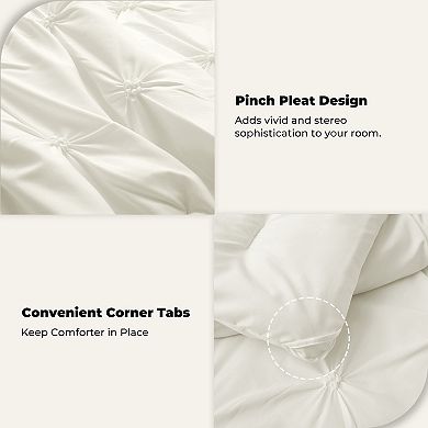 Unikome Elegant Pinch Pleat Comforter-medium Weight Comforter Set