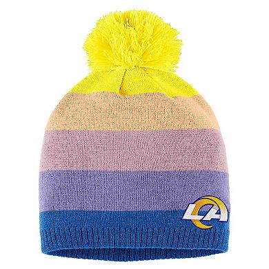Women's WEAR by Erin Andrews Gold Los Angeles Rams Ombre Pom Knit Hat and Scarf Set