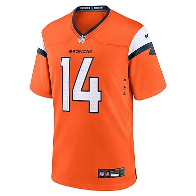 Men's Nike Courtland Sutton Orange Denver Broncos Game Jersey