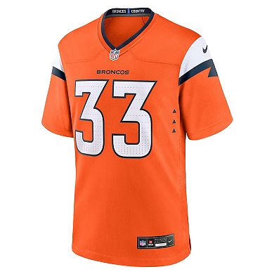 Men's Nike Javonte Williams Orange Denver Broncos Game Jersey