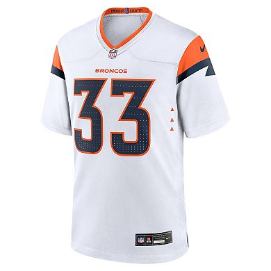 Men's Nike Javonte Williams White Denver Broncos Game Jersey