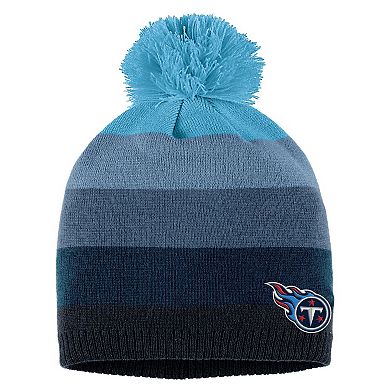 Women's WEAR by Erin Andrews Light Blue Tennessee Titans Ombre Pom Knit Hat and Scarf Set