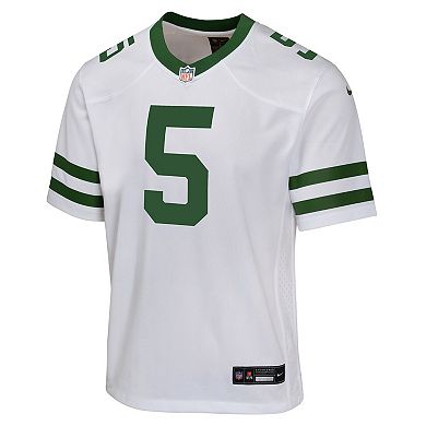 Youth Nike Garrett Wilson Legacy White New York Jets Game Jersey