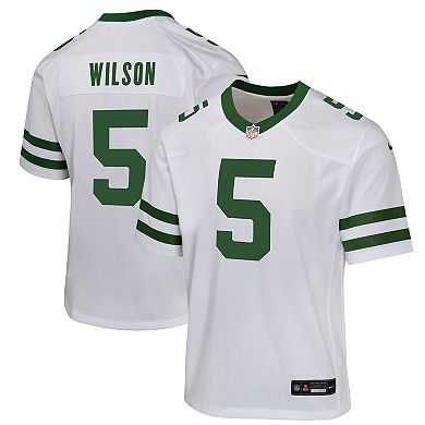 Youth Nike Garrett Wilson Legacy White New York Jets Game Jersey