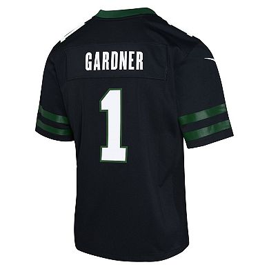 Youth Nike Ahmad Sauce Gardner Legacy Black New York Jets Alternate Game Jersey