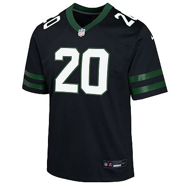 Youth Nike Breece Hall Legacy Black New York Jets Alternate Game Jersey