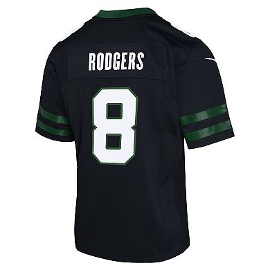 Youth Nike Aaron Rodgers Legacy Black New York Jets Alternate Game Jersey