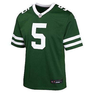 Youth Nike Garrett Wilson Legacy Green New York Jets Game Jersey