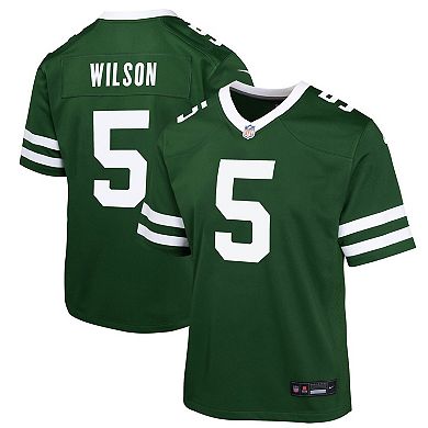 Youth Nike Garrett Wilson Legacy Green New York Jets Game Jersey