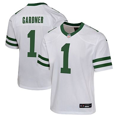 Youth Nike Ahmad Sauce Gardner Legacy White New York Jets Game Jersey