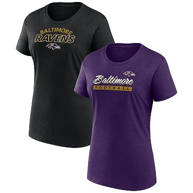 Women's Fanatics Baltimore Ravens Risk T-Shirt Combo Pack