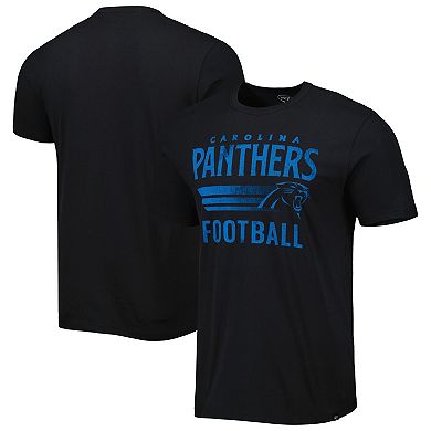 Men's '47 Black Carolina Panthers Wordmark Rider Franklin T-Shirt
