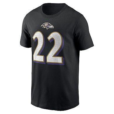 Men's Nike Derrick Henry Black Baltimore Ravens Player Name & Number T-Shirt