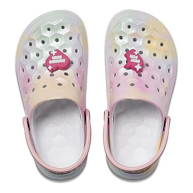 Joybees Varsity Girls Ombre Shimmer "Best Friends" Clogs