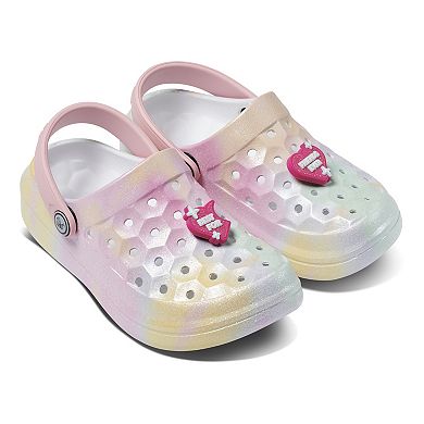 Joybees Varsity Girls Ombre Shimmer "Best Friends" Clogs