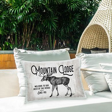 Stupell Home Decor Mountain Lodge Moose Throw Pillow
