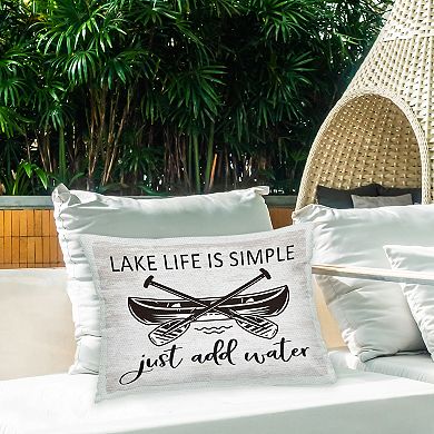 Stupell Home Decor Just Add Water Phrase Throw Pillow