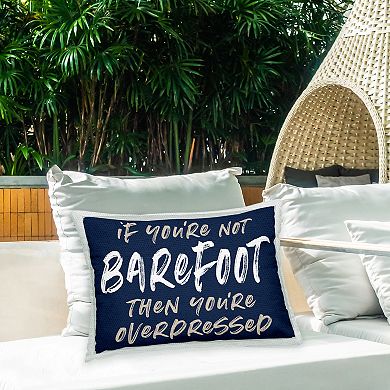 Stupell Home Decor Nautical Barefoot Phrase Throw Pillow