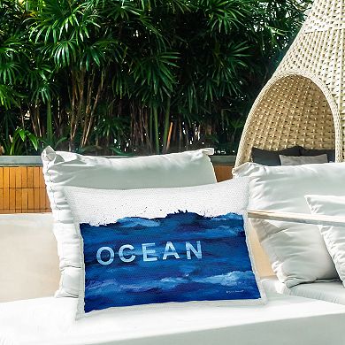 Stupell Home Decor Abstract Ocean Phrase Throw Pillow