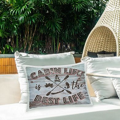 Stupell Home Decor Cabin Life Best Phrase Throw Pillow