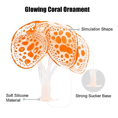 Soft Silicone Glowing Aquarium Simulation Coral Aquatic Artificial Water Plants