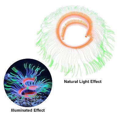 Soft Silicone Glowing Aquarium Changeable Anemone Aquatic Artificial Coral For Fish Tank