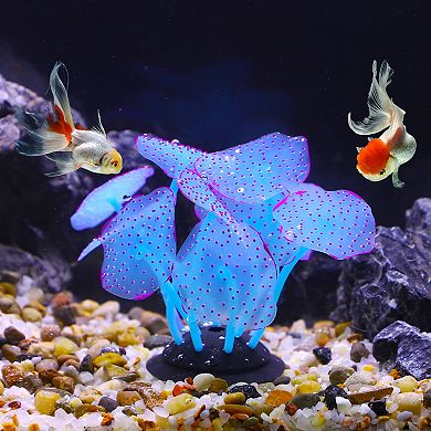 Silicone Glowing Aquarium Mushroom Coral Aquatic Artificial Coral For Fish Tank Decoration