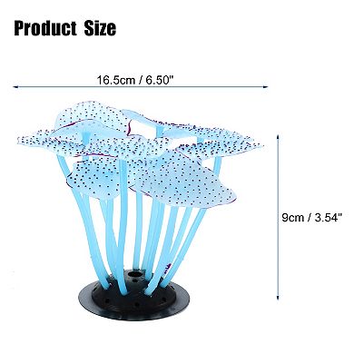 Silicone Glowing Aquarium Mushroom Coral Aquatic Artificial Coral For Fish Tank Decoration