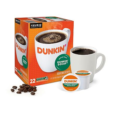 Keurig Dunkin' Decaf Single-Serve 22-Count Medium Roast Coffee K-Cup Pods