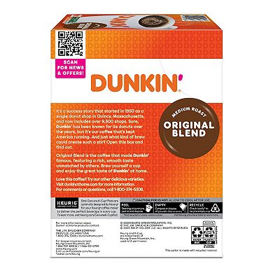 Keurig Dunkin' Original Blend 22-Count Single Serve K-Cup Pods