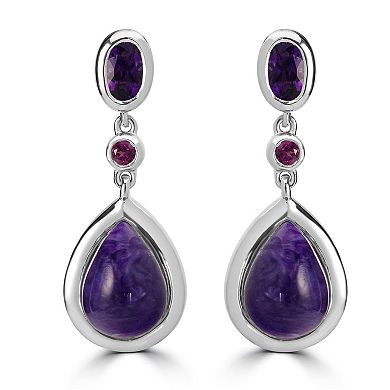 Gemistry Sterling Silver Gemstone Drop Earrings