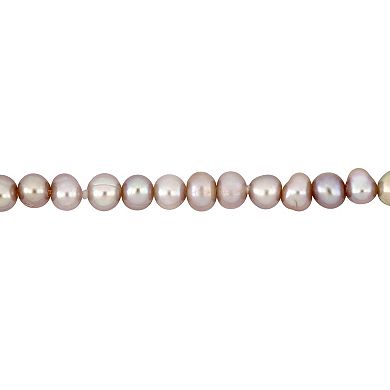Stella Grace 14k Gold Pink Freshwater Cultured Pearl Strand Necklace