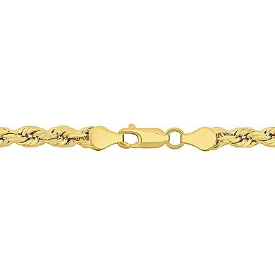 Stella Grace 10k Gold Men's Rope Chain Bracelet
