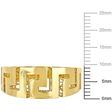 Stella Grace 14k Gold Men's Greek Key Design Ring