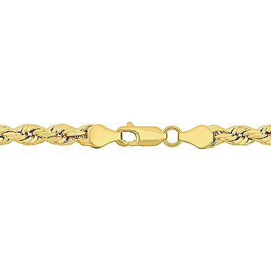 Stella Grace 10k Gold Men's Rope Chain Necklace