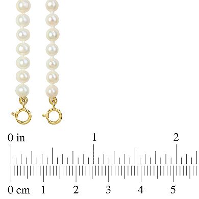 Stella Grace 10k Gold Cultured Freshwater Pearl Necklace, Bracelet & Stud Earrings 3-piece Baby Set