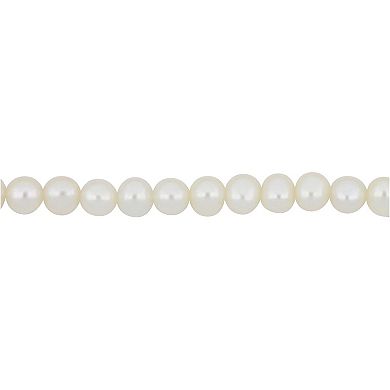 Stella Grace 10k Gold Cultured Freshwater Pearl Necklace, Bracelet & Stud Earrings 2-piece Baby Set