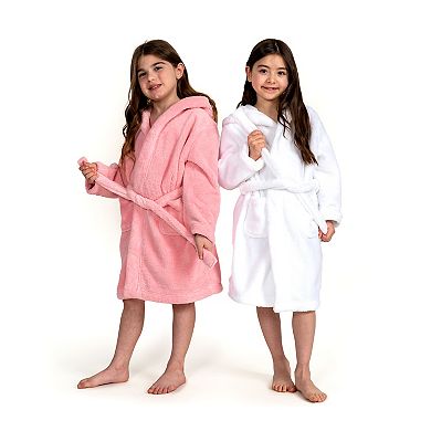 Linum Home Textiles Kids Super Plush Double Brushed Hooded Bathrobe