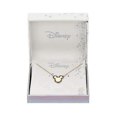 Disney's Mickey Mouse 14k Gold Flash Plated Multicolored Crystal Necklace