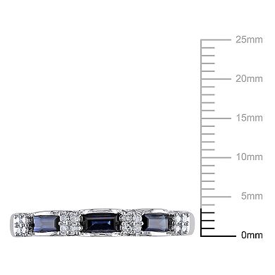 Stella Grace 10k White Gold Sapphire & Diamond Accent Eternity Ring