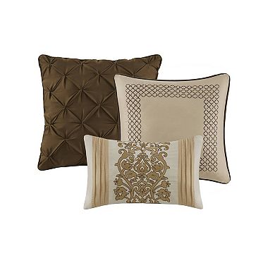 Madison Park Abigail 6-Piece Jacquard Comforter Set with Throw Pillows