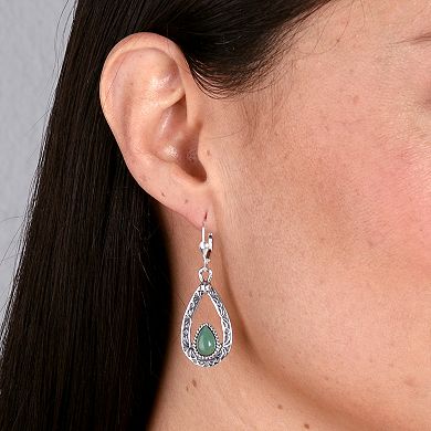 Southwest Spirit?? Sterling Silver and Stone Drop Earrings