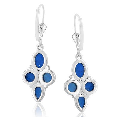 Southwest Spirit® Sterling Silver and Stone Drop Earrings