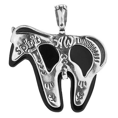 Southwest Spirit® Sterling Silver and White Howlite Horse Pendant