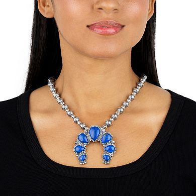 Southwest Spirit® Sterling Silver and Denim Lapis Naja Pendant