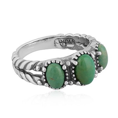 Southwest Spirit® Sterling Silver and Stone Friendship Ring