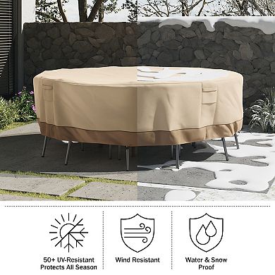 Pure Garden 94-in. Heavy-Duty Round Outdoor Patio Table Cover